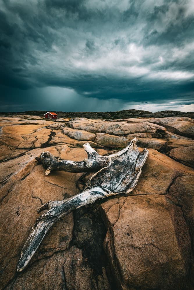 Isolated Cabin Dramatic Sky by Dan Larsson — canvas wall art