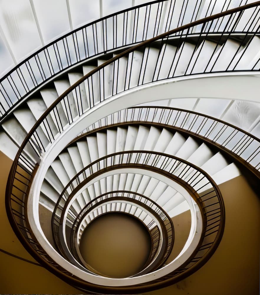 Infinite Spiral Staircase by Arnon Orbach — canvas wall art