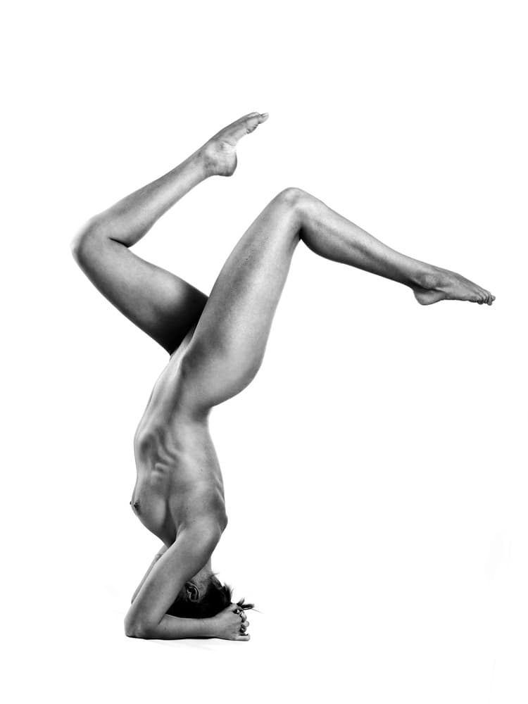 Graceful Nude Headstand by Gene Oryx — canvas wall art