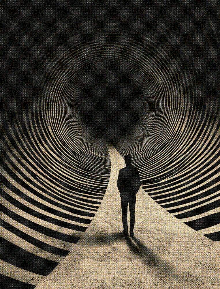 Opart Tunnel by Taudalpoi — canvas wall art