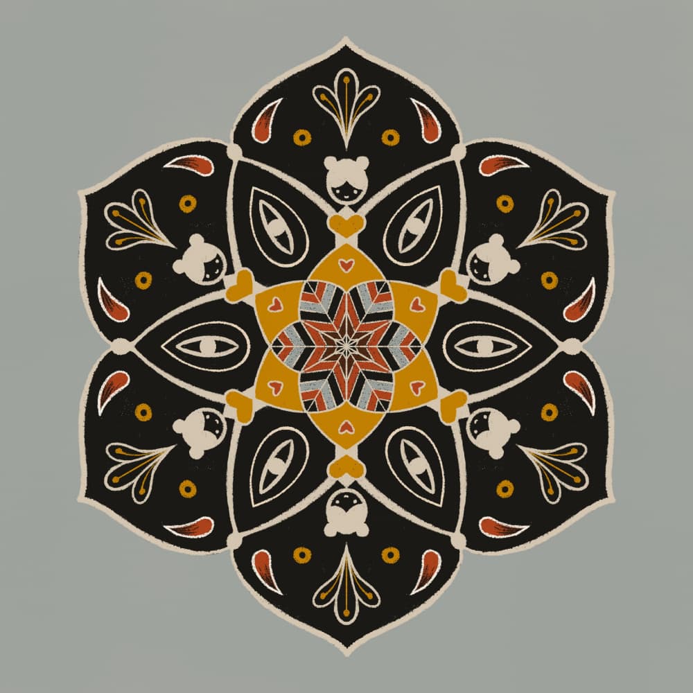 Bohemian Eye Mandala by Philippine Bouchez — canvas wall art