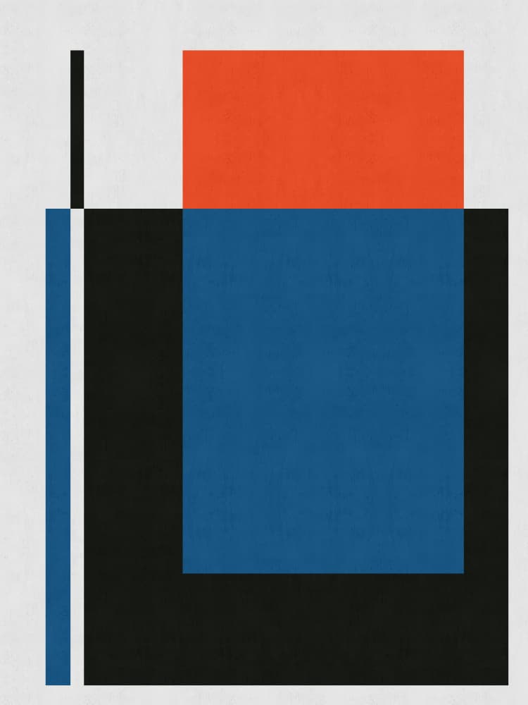 Bold Geometric Blocks by Vitor Costa — canvas wall art