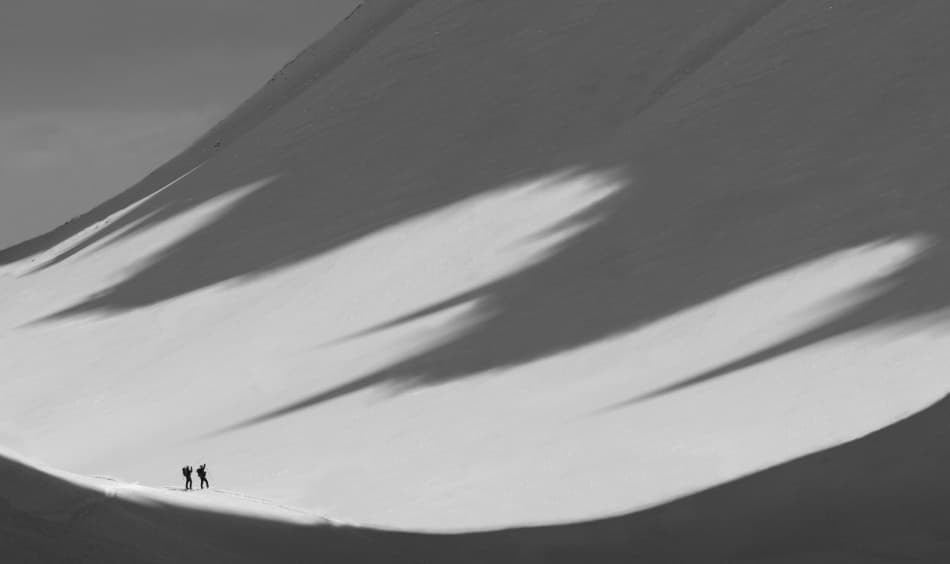 Snowy Mountain Shadows by Peter Svoboda MQEP — canvas wall art