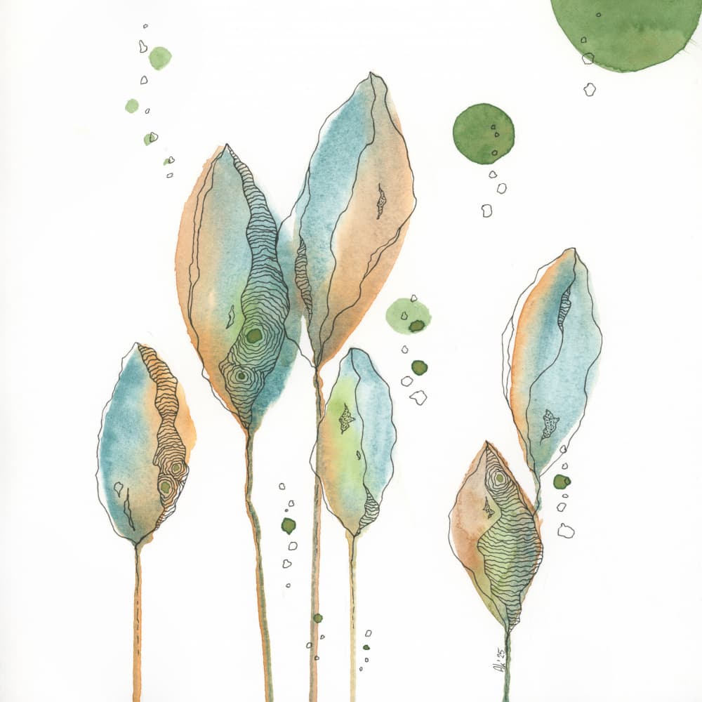 Soft Abstract Botanicals by Ankie Kooi — canvas wall art