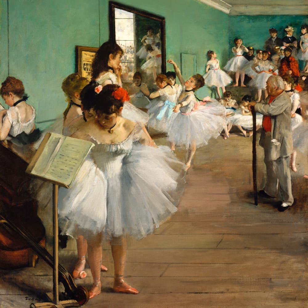 The Dance Class by Edgar Degas — canvas wall art