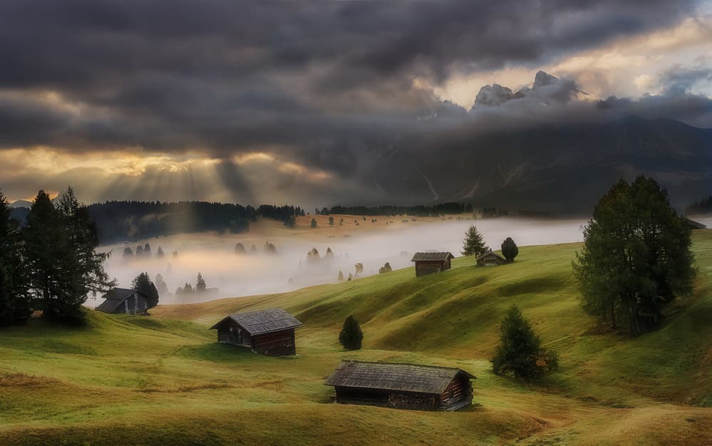 Dramatic Misty Mountain Valley by Martin Kucera EFIAP AZSF — canvas wall art