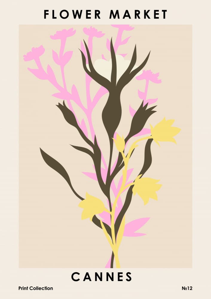 Flower Market Cannes by NKTN — canvas wall art