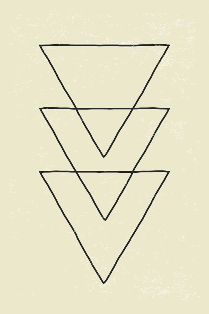 Stacked Geometric Triangles by jay stanley — canvas wall art