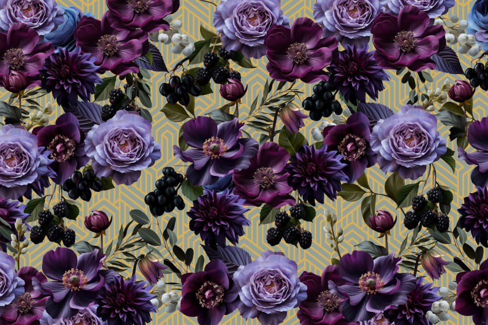 Moody Floral Opulence by Sue Skellern — canvas wall art