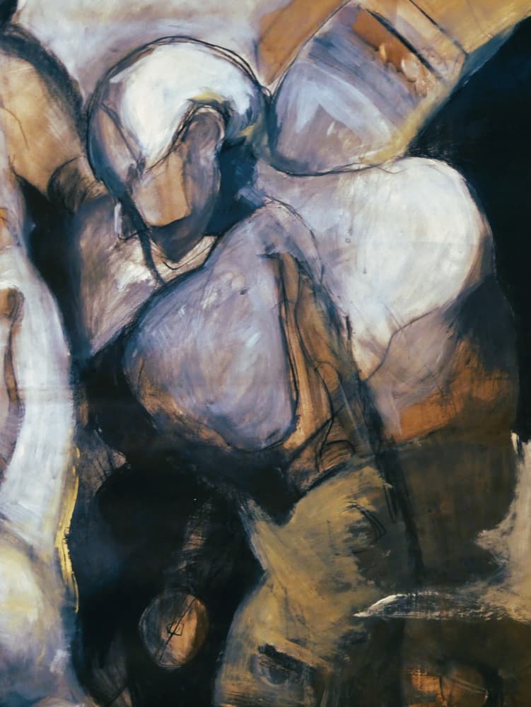 Expressive Dynamic Figures by Doris Schmitz — canvas wall art