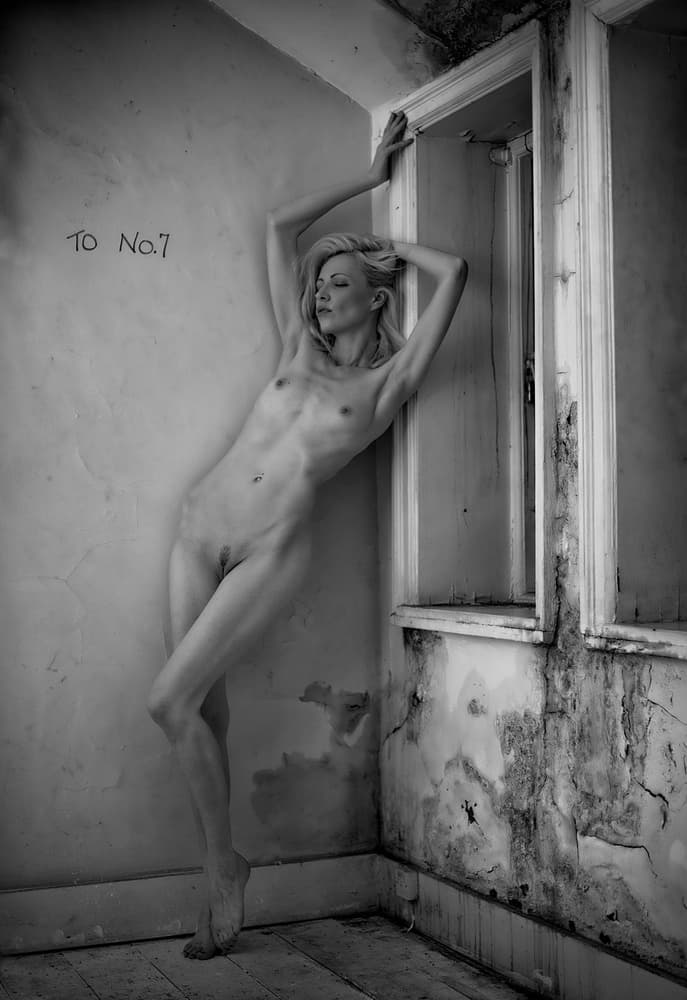 Nude In Derelict Room by Colin Dixon — canvas wall art