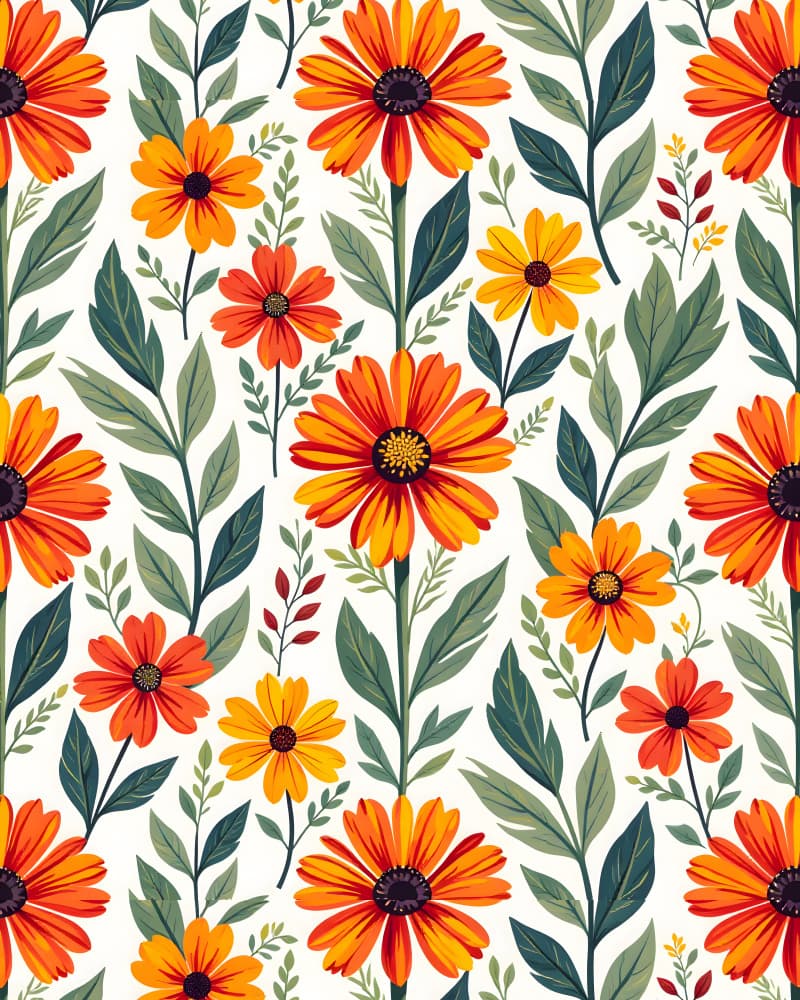 Sunny Orange Blooms by Kintsugi99 — canvas wall art