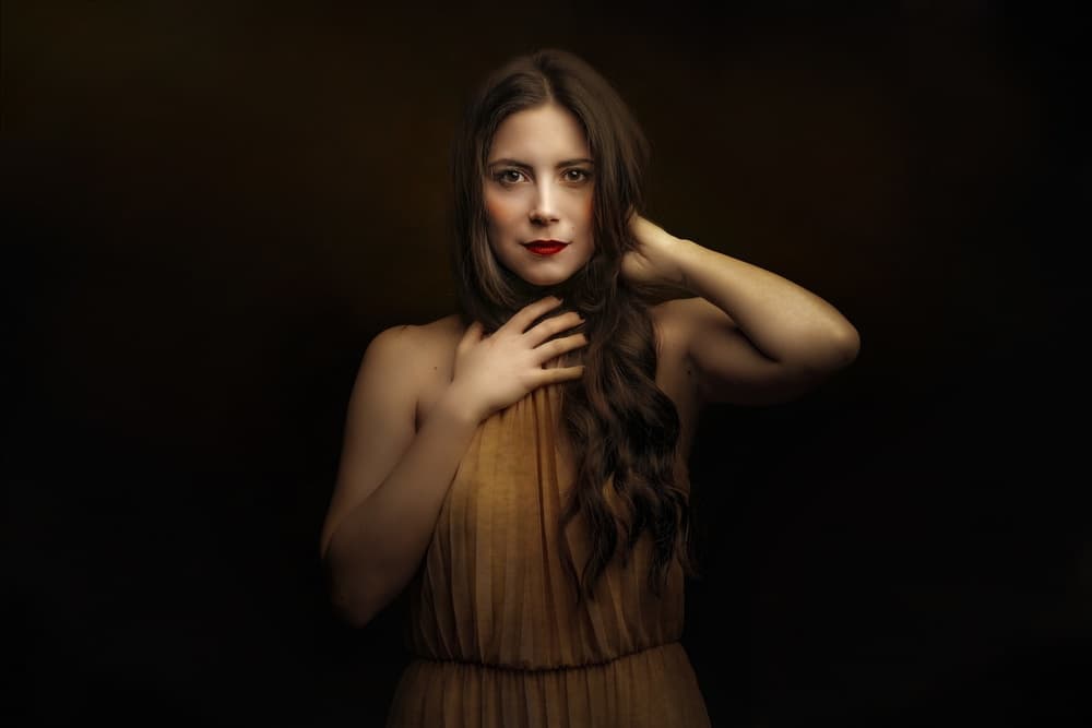 Mysterious Golden Gaze by Domenico Petrocca — canvas wall art