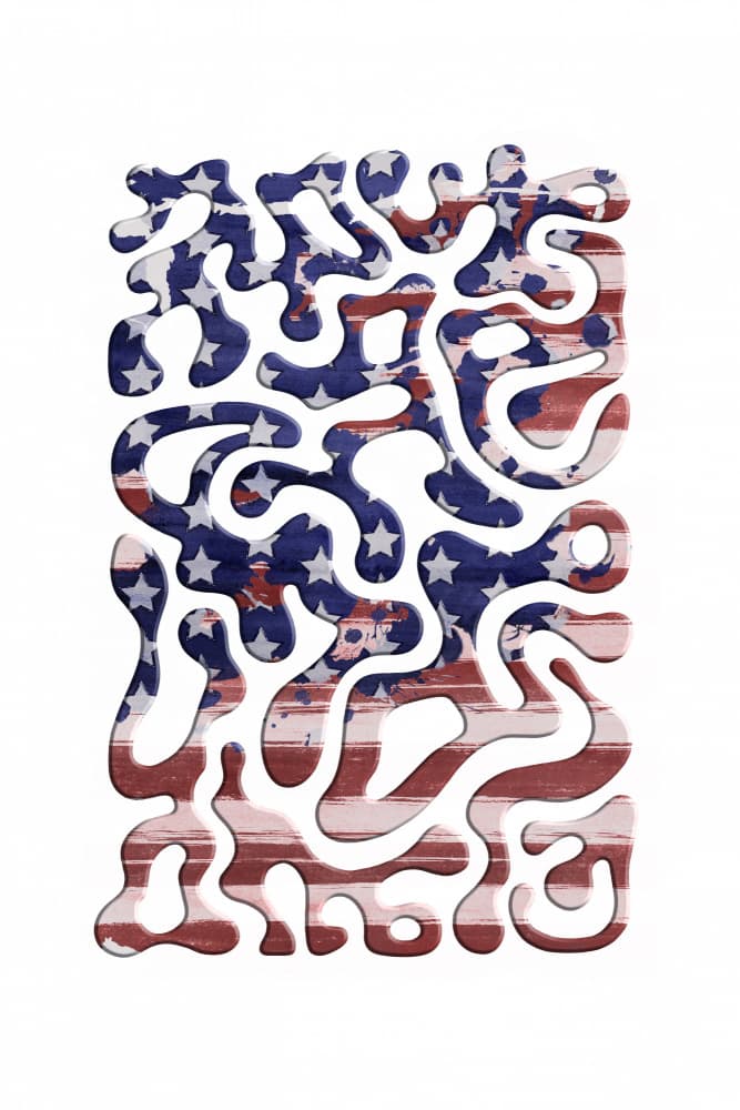 Abstract American Flag by Melanie Viola — canvas wall art