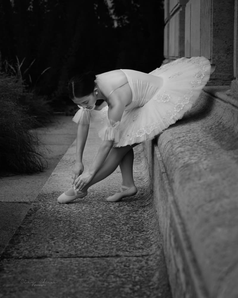Ballerina's Quiet Moment by Cicy Chen — canvas wall art