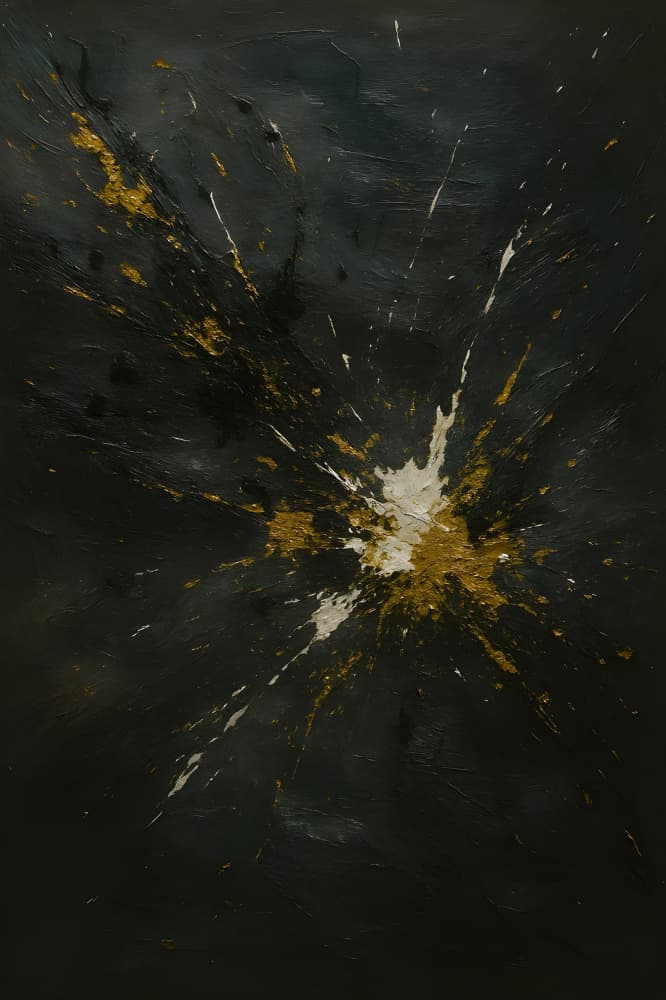 Cosmic Gold Burst by HUGO — canvas wall art