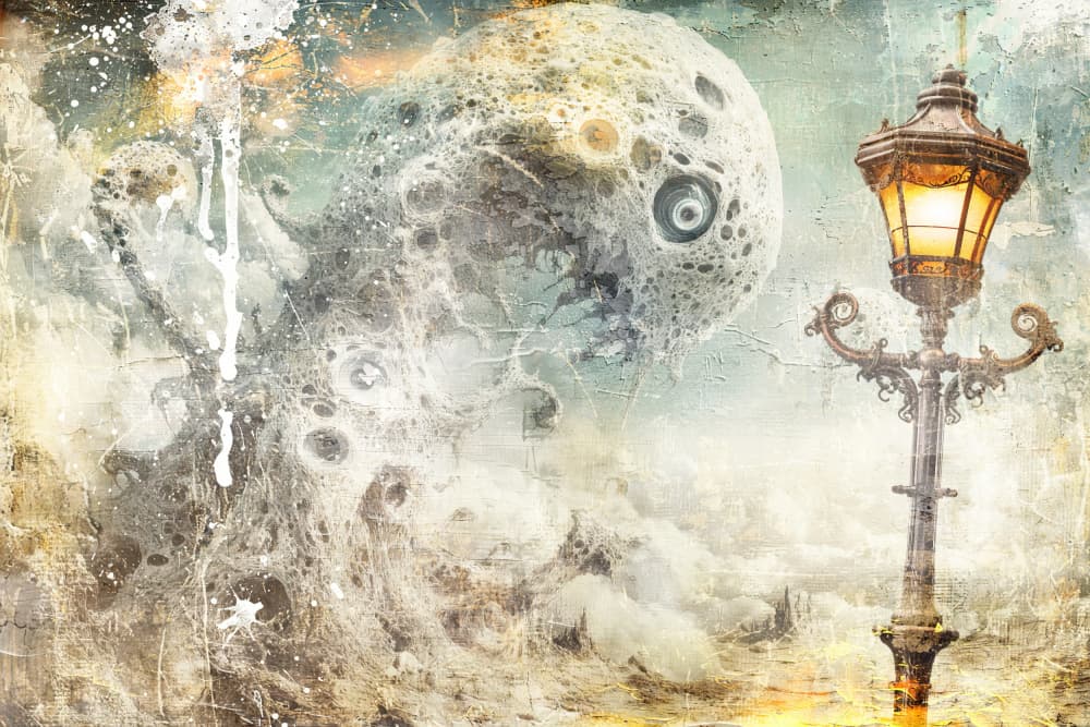 Enchanted Moon Lamp by Rafal Kulik — canvas wall art