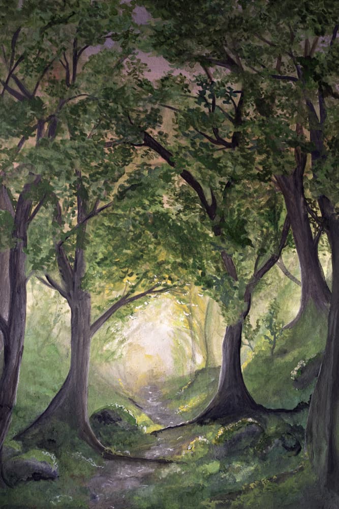 Enchanted Forest Path by EMELIEmaria — canvas wall art