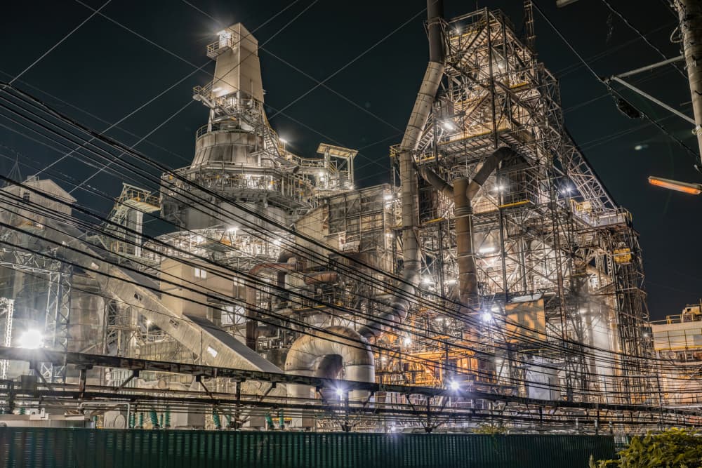 Industrial Night Lights by Kobayashi Tetsurou — canvas wall art