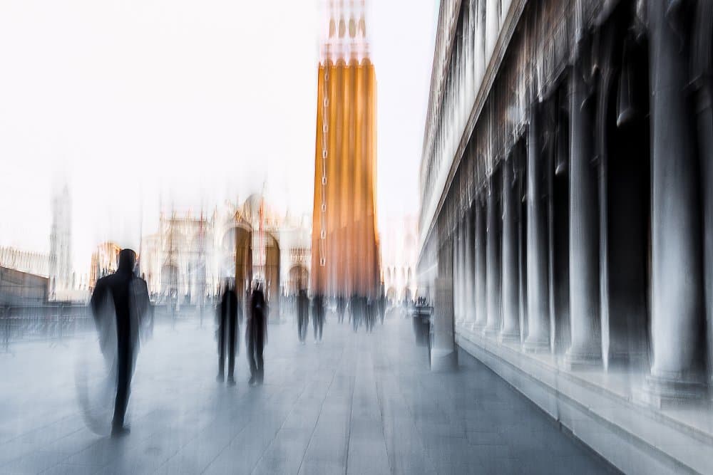 Blurred City Movement by Gloria Staffa — canvas wall art