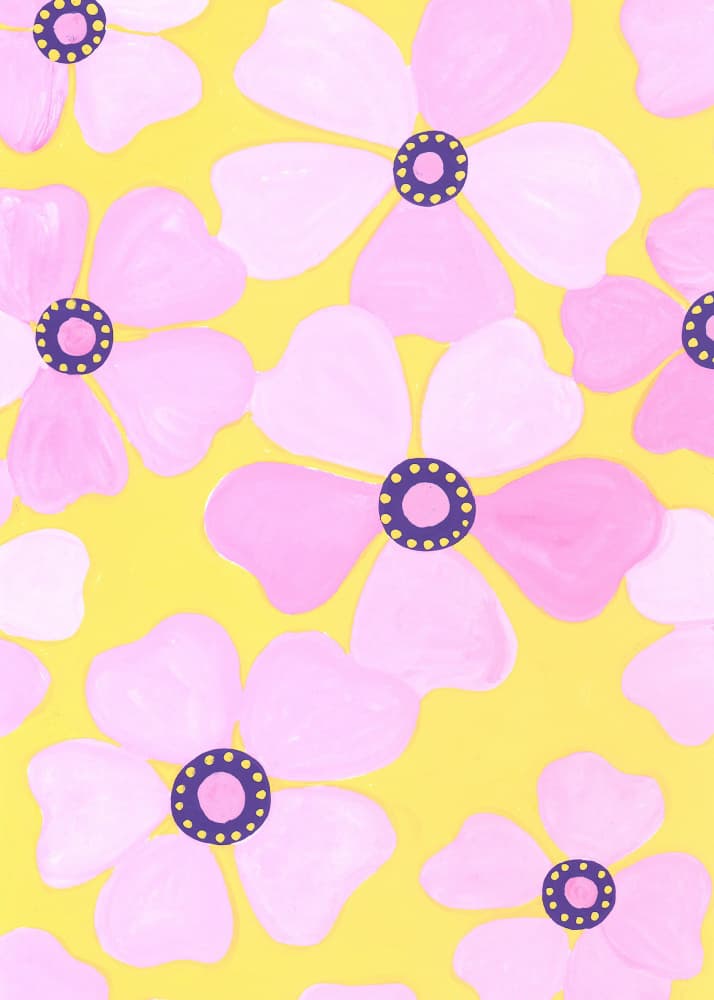 Pink Flower Patterns by Isabelle Brent — canvas wall art