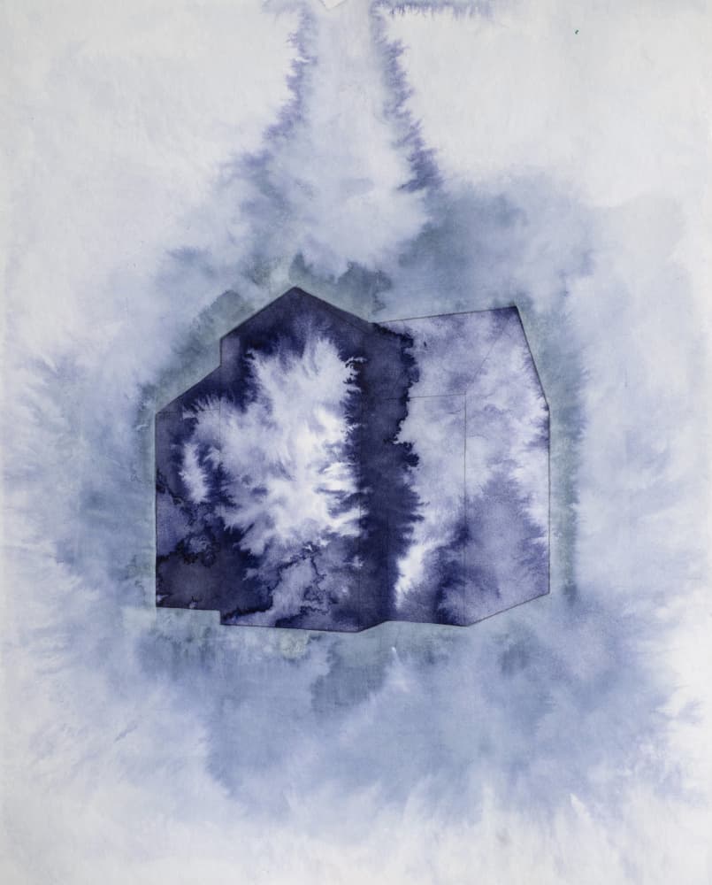 Dreamy Blue House by Joshua Hoskins — canvas wall art