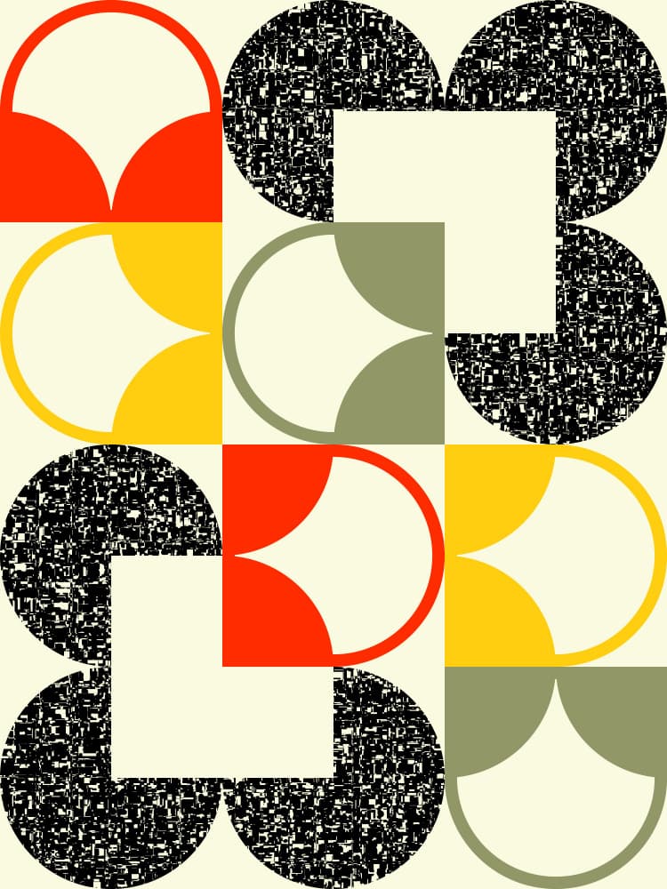 Mid-Century Abstract Design by Petr Strnad — canvas wall art