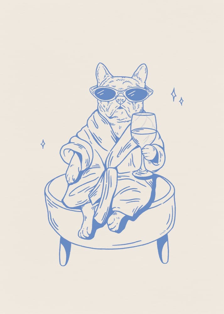 Frenchie Spa Day by Tara Royle — canvas wall art