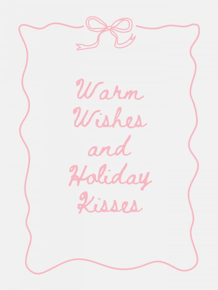 Warm Holiday Kisses by Jolly and Dash — canvas wall art