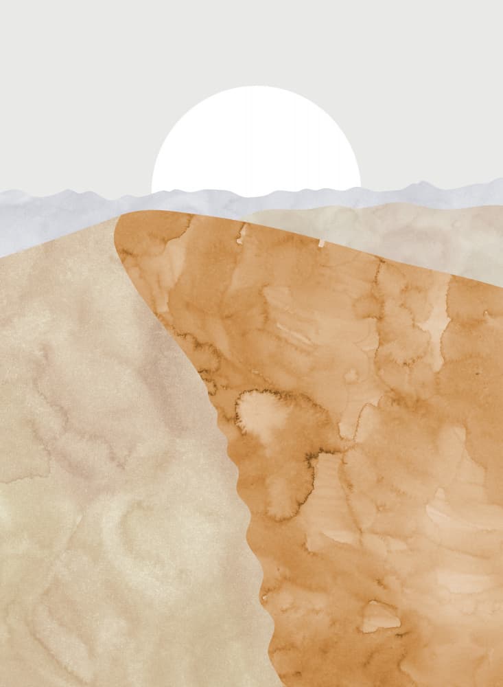 Desert Sun Horizon by Rosana Laiz Blursbyai — canvas wall art