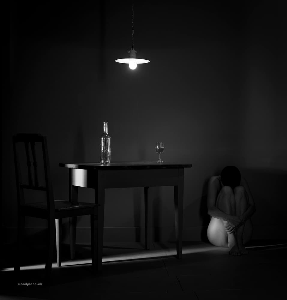 Nude in Dim Light by woodplane — canvas wall art