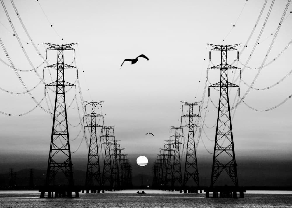 Industrial Sunset Flight by Shin Woo Ryu — canvas wall art