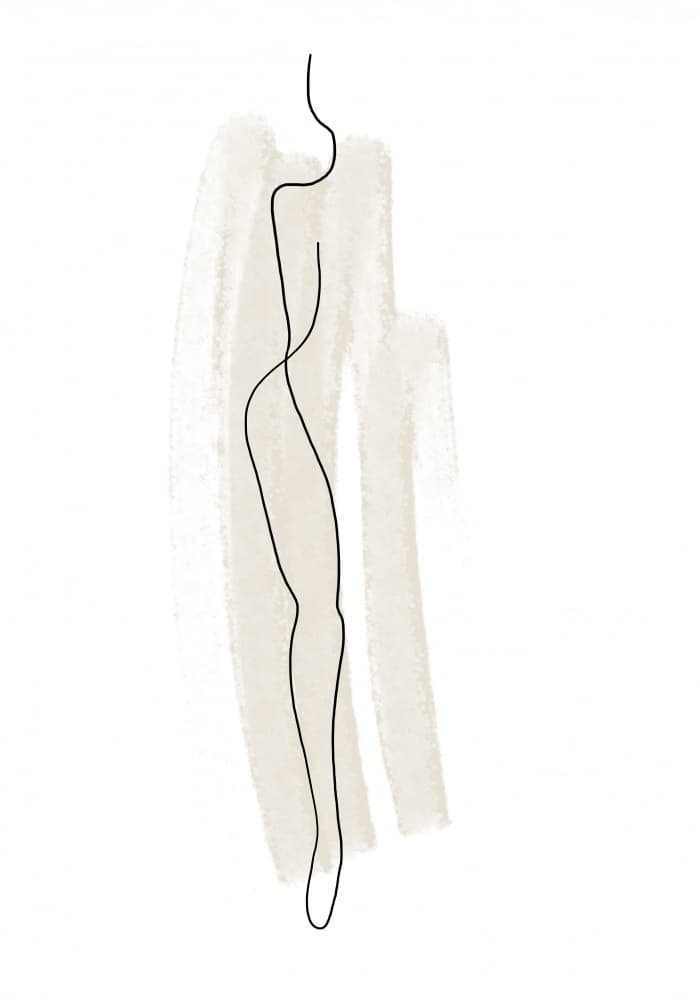 Elegant Line Figure by Veronika Boulová — canvas wall art