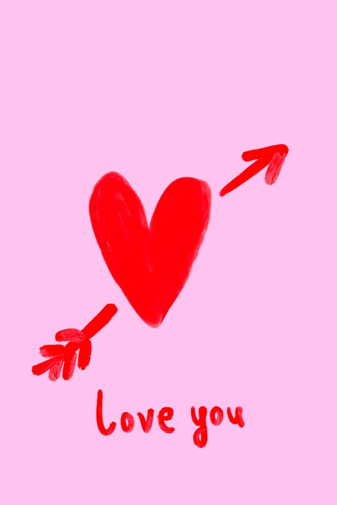 Loveyou(heart) by Treechild — canvas wall art