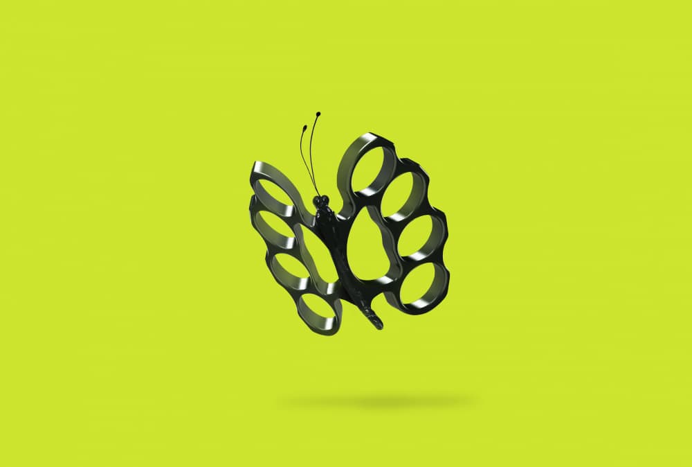 Dangerous Butterfly Knuckles by Artem Pozdniakov — canvas wall art