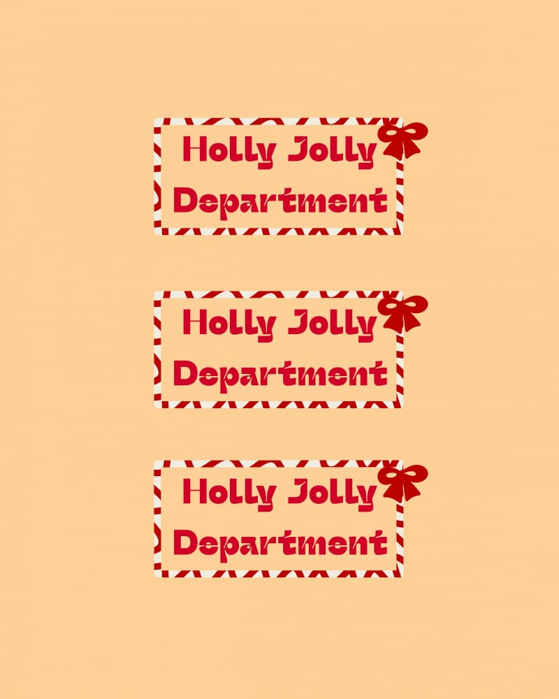 Holly Jolly Christmas Department by Deepthi s — canvas wall art