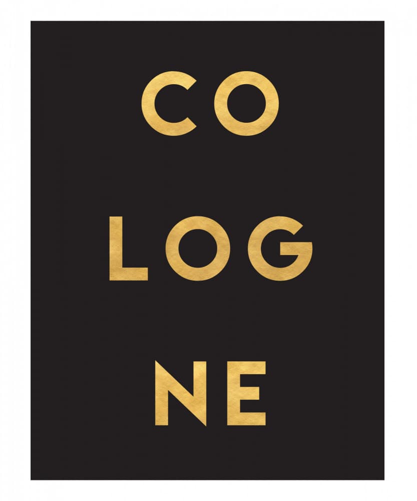 Cologne Gold Typography by Emiliano Deificus — canvas wall art