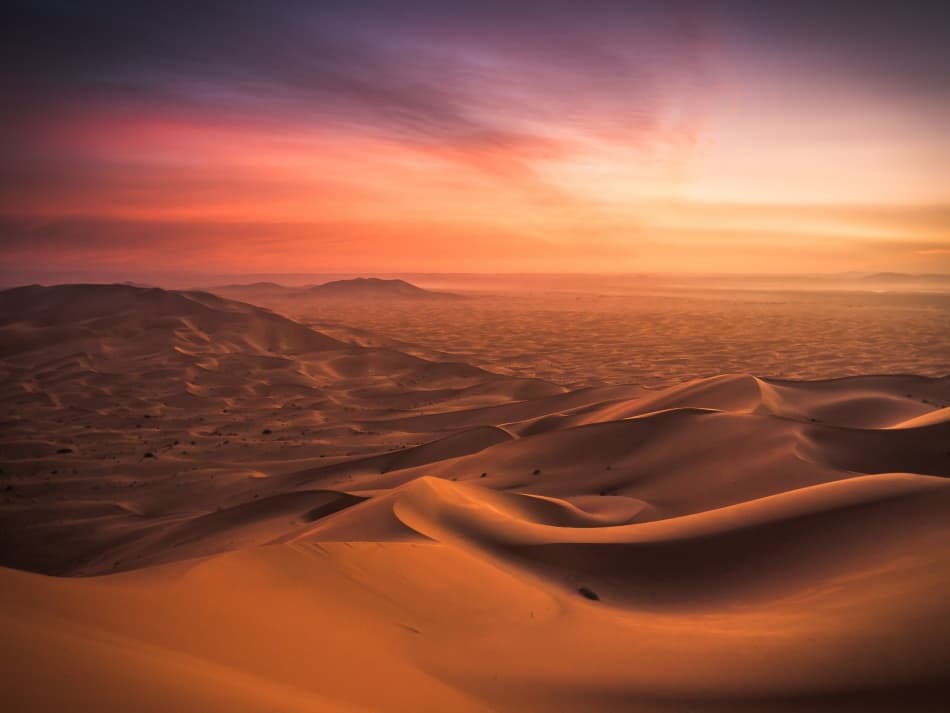 Golden Desert Sunset by Andreas Wonisch — canvas wall art