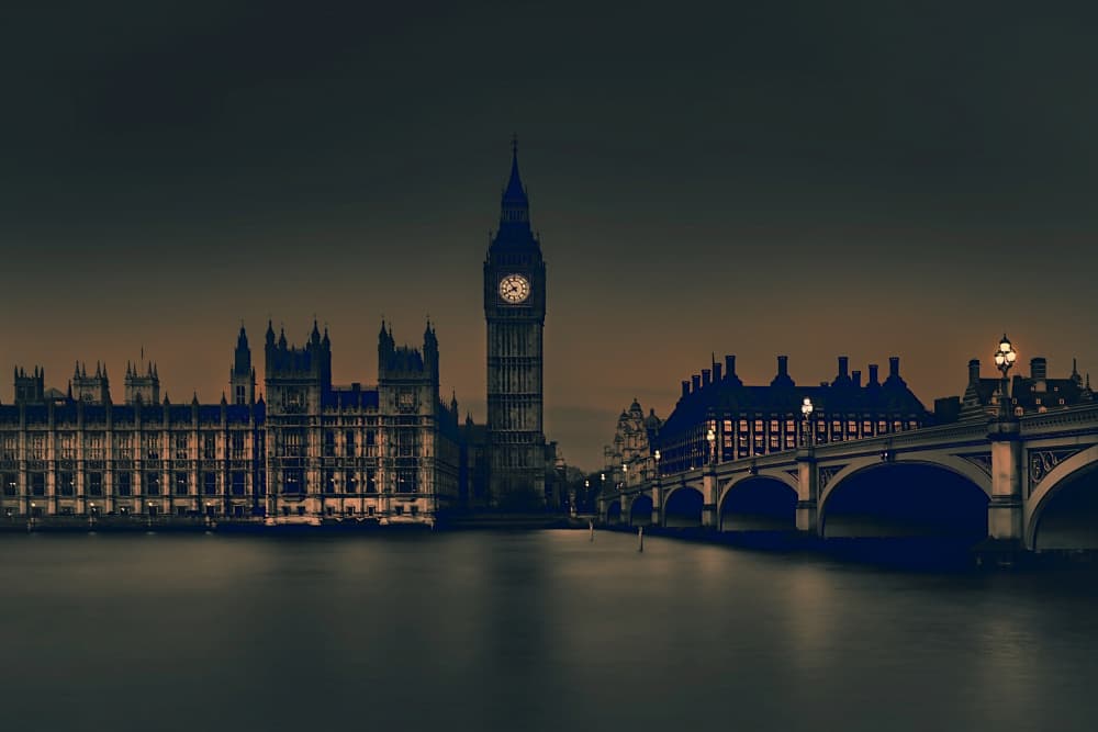 Westminster Night Reflections by Fabrizio Massetti — canvas wall art