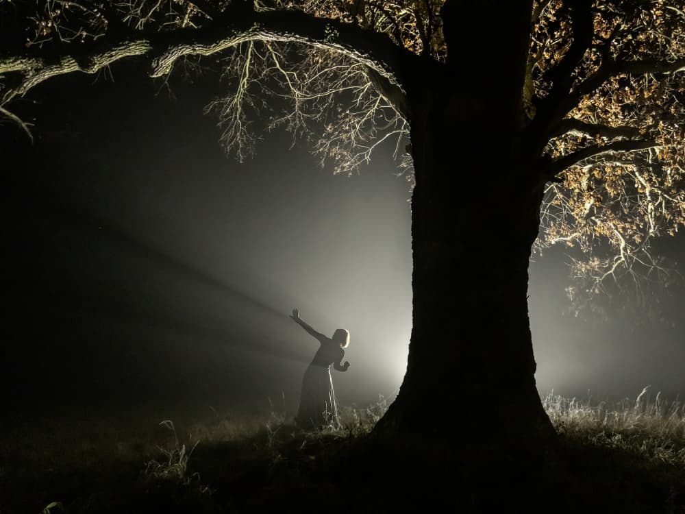Mysterious Forest Figure by Leszek Paradowski — canvas wall art