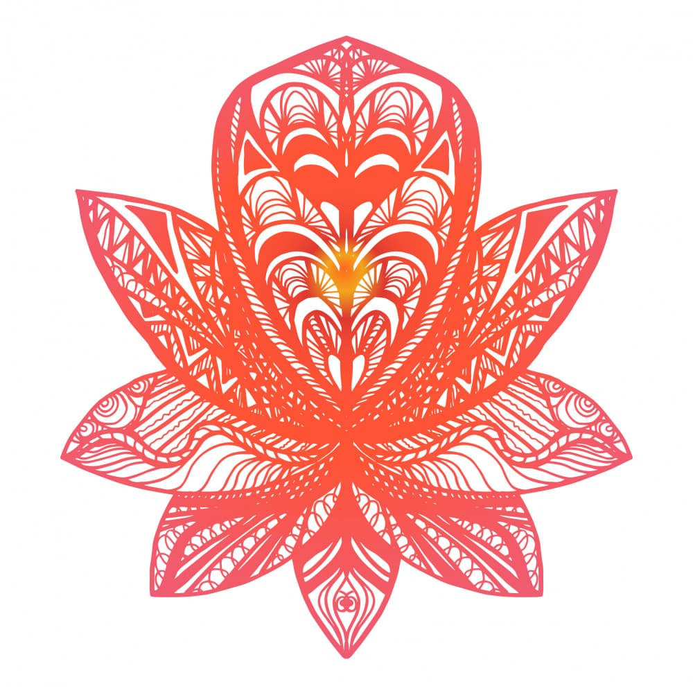 Vibrant Lotus Mandala by Marika Barsrsind — canvas wall art