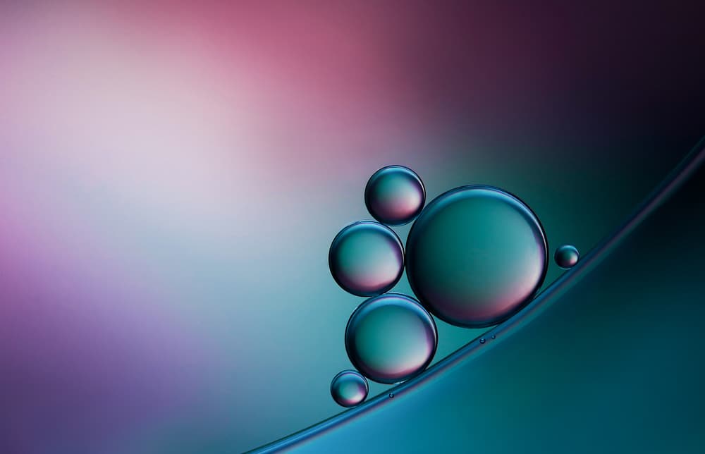 Vibrant Liquid Bubbles by Rina Barbieri — canvas wall art