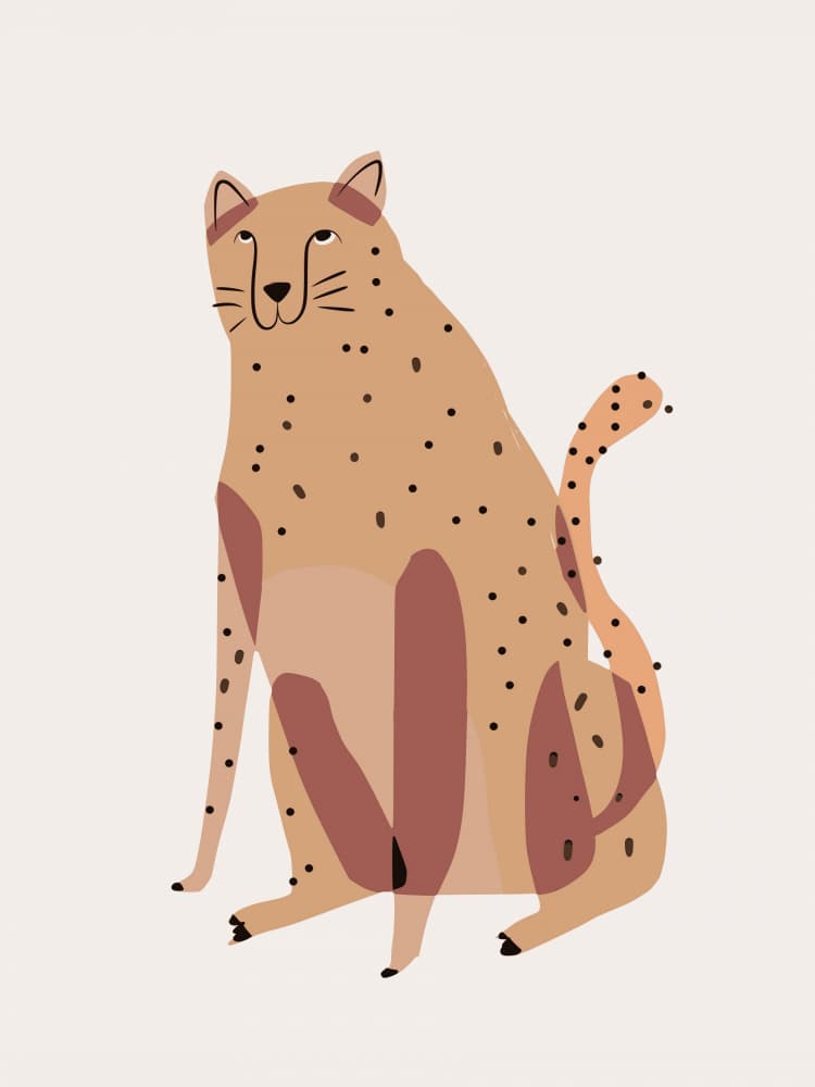 Playful Spotted Cheetah by Little Dean — canvas wall art