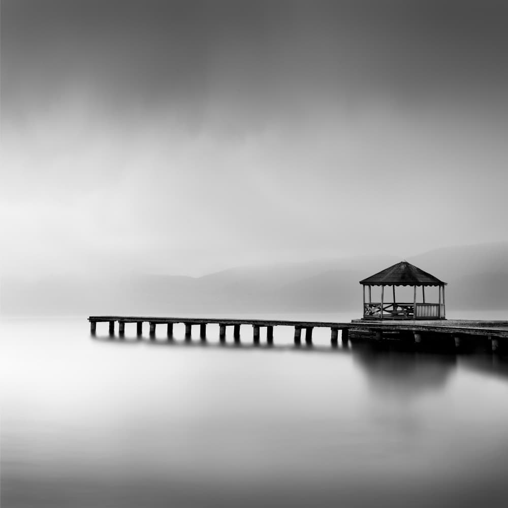 Quiet Pier Gazebo by George Digalakis — canvas wall art