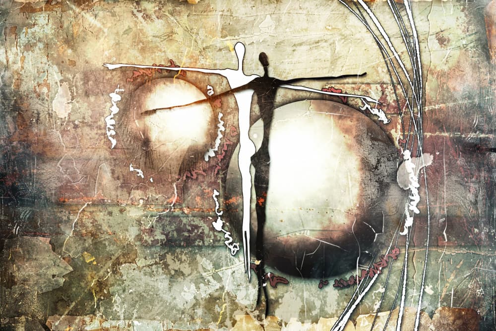 Abstract Figures Duality by Rafal Kulik — canvas wall art