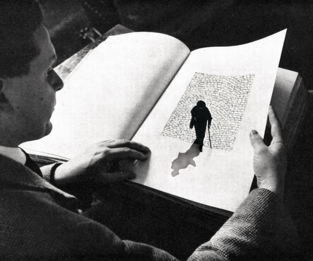 Man Reads Lone Journey by Sammy Slabbinck — canvas wall art