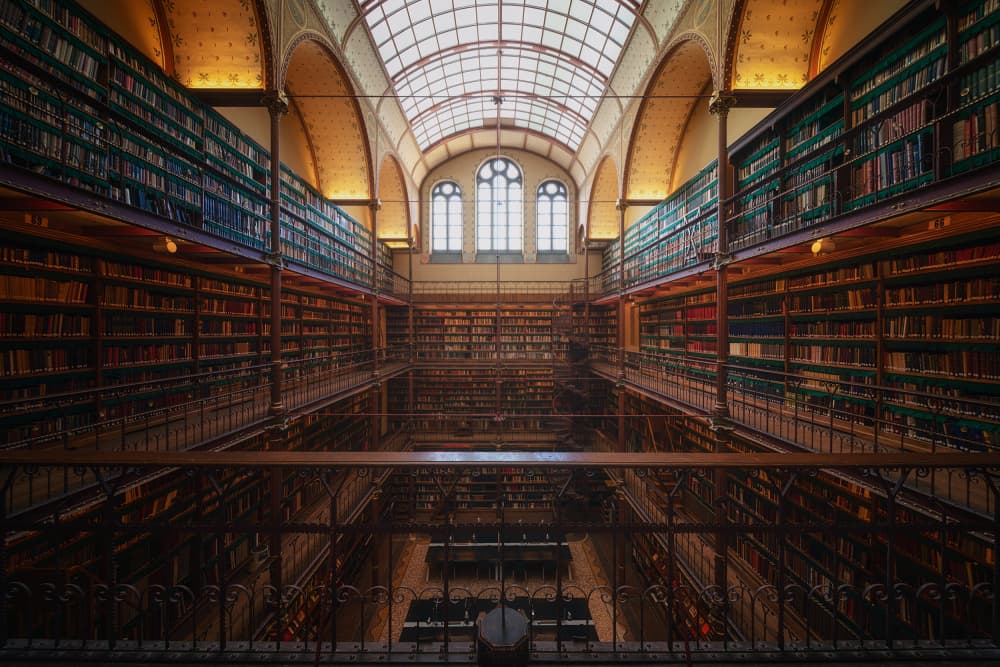 Grand Historic Library by Bartolome Lopez — canvas wall art