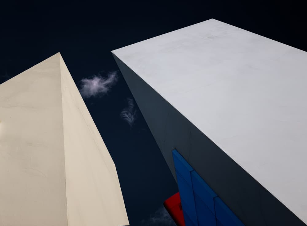 White Forms Dark Sky by Harry Verschelden — canvas wall art