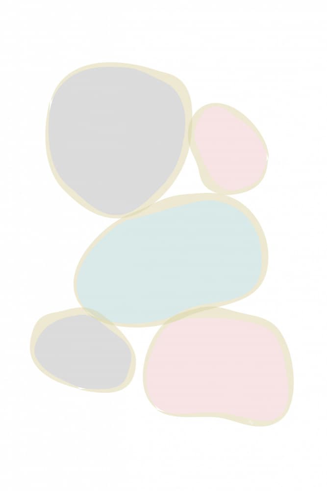 Gentle Abstract Stones by Martina — canvas wall art