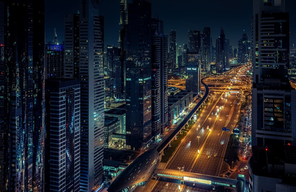 City Night Lights by Rainer Inderst — canvas wall art